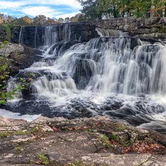 Waterfalls scene at Southford Falls (Flickr)