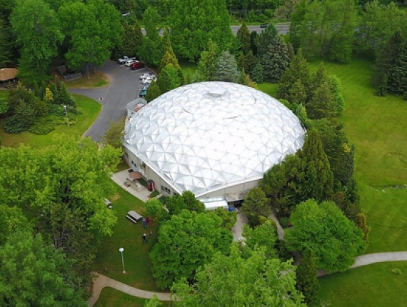 Aerial shot of Dinosaur State Park